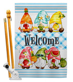 Sweet Gnomes - Bugs & Frogs Garden Friends Vertical Impressions Decorative Flags HG104137 Made In USA