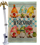 Sweet Gnomes - Bugs & Frogs Garden Friends Vertical Impressions Decorative Flags HG104137 Made In USA