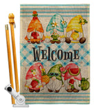 Sweet Gnomes - Bugs & Frogs Garden Friends Vertical Impressions Decorative Flags HG104137 Made In USA