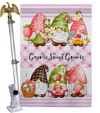 Gnome Sweet Gnome - Bugs & Frogs Garden Friends Vertical Impressions Decorative Flags HG104138 Made In USA