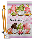 Gnome Sweet Gnome - Bugs & Frogs Garden Friends Vertical Impressions Decorative Flags HG104138 Made In USA