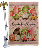 Gnome Sweet Gnome - Bugs & Frogs Garden Friends Vertical Impressions Decorative Flags HG104138 Made In USA