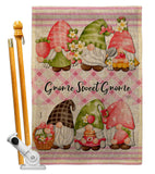 Gnome Sweet Gnome - Bugs & Frogs Garden Friends Vertical Impressions Decorative Flags HG104138 Made In USA