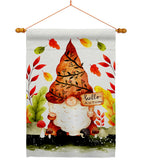 Fall Gnome - Bugs & Frogs Garden Friends Vertical Impressions Decorative Flags HG104142 Made In USA