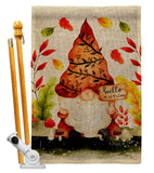 Fall Gnome - Bugs & Frogs Garden Friends Vertical Impressions Decorative Flags HG104142 Made In USA