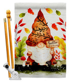 Fall Gnome - Bugs & Frogs Garden Friends Vertical Impressions Decorative Flags HG104142 Made In USA