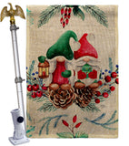 Winter Gnome - Bugs & Frogs Garden Friends Vertical Impressions Decorative Flags HG104146 Made In USA