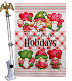 Winter Holidays Gnome - Bugs & Frogs Garden Friends Vertical Impressions Decorative Flags HG104155 Made In USA