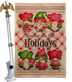 Winter Holidays Gnome - Bugs & Frogs Garden Friends Vertical Impressions Decorative Flags HG104155 Made In USA