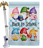 School Gnome - Bugs & Frogs Garden Friends Vertical Impressions Decorative Flags HG104156 Made In USA