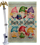 School Gnome - Bugs & Frogs Garden Friends Vertical Impressions Decorative Flags HG104156 Made In USA