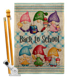 School Gnome - Bugs & Frogs Garden Friends Vertical Impressions Decorative Flags HG104156 Made In USA