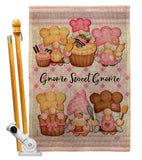 Too Sweet Gnome - Bugs & Frogs Garden Friends Vertical Impressions Decorative Flags HG104157 Made In USA