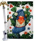 Winter Socks Gnome - Bugs & Frogs Garden Friends Vertical Impressions Decorative Flags HG104161 Made In USA