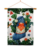 Winter Socks Gnome - Bugs & Frogs Garden Friends Vertical Impressions Decorative Flags HG104161 Made In USA