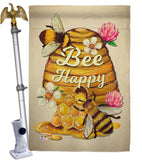 Bee Happy - Bugs & Frogs Garden Friends Vertical Impressions Decorative Flags HG137025 Made In USA