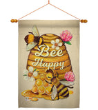 Bee Happy - Bugs & Frogs Garden Friends Vertical Impressions Decorative Flags HG137025 Made In USA