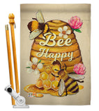 Bee Happy - Bugs & Frogs Garden Friends Vertical Impressions Decorative Flags HG137025 Made In USA