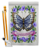 Floral Butterfly - Bugs & Frogs Garden Friends Vertical Impressions Decorative Flags HG137082 Made In USA