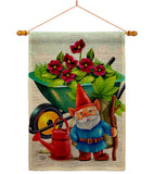 Garden Gnome - Bugs & Frogs Garden Friends Vertical Impressions Decorative Flags HG192457 Made In USA