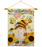 Blooming Gnome - Bugs & Frogs Garden Friends Vertical Impressions Decorative Flags HG192669 Made In USA