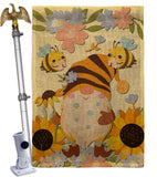 Blooming Gnome - Bugs & Frogs Garden Friends Vertical Impressions Decorative Flags HG192669 Made In USA