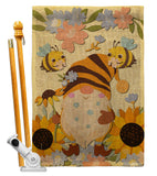 Blooming Gnome - Bugs & Frogs Garden Friends Vertical Impressions Decorative Flags HG192669 Made In USA