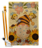 Blooming Gnome - Bugs & Frogs Garden Friends Vertical Impressions Decorative Flags HG192669 Made In USA