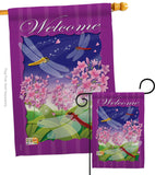Dragonfly Paradise - Bugs & Frogs Garden Friends Vertical Impressions Decorative Flags HG104063 Made In USA