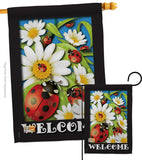 Ladybug Heaven - Bugs & Frogs Garden Friends Vertical Impressions Decorative Flags HG104068 Made In USA