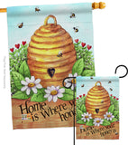 Bee Hive Home - Bugs & Frogs Garden Friends Vertical Impressions Decorative Flags HG104083 Made In USA