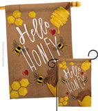 Hello Honey - Bugs & Frogs Garden Friends Vertical Impressions Decorative Flags HG104102 Made In USA