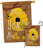 My Honey Bee - Bugs & Frogs Garden Friends Vertical Impressions Decorative Flags HG104105 Made In USA