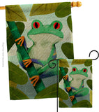 Rainforest Frog - Bugs & Frogs Garden Friends Vertical Impressions Decorative Flags HG104133 Made In USA