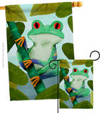 Rainforest Frog - Bugs & Frogs Garden Friends Vertical Impressions Decorative Flags HG104133 Made In USA