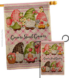 Gnome Sweet Gnome - Bugs & Frogs Garden Friends Vertical Impressions Decorative Flags HG104138 Made In USA