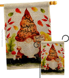 Fall Gnome - Bugs & Frogs Garden Friends Vertical Impressions Decorative Flags HG104142 Made In USA