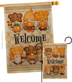 Pumpkin Gnome - Bugs & Frogs Garden Friends Vertical Impressions Decorative Flags HG104154 Made In USA