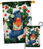 Winter Socks Gnome - Bugs & Frogs Garden Friends Vertical Impressions Decorative Flags HG104161 Made In USA