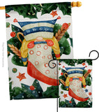 Winter Sock Gnomid - Bugs & Frogs Garden Friends Vertical Impressions Decorative Flags HG104162 Made In USA