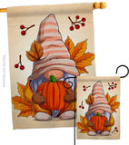 Autumn Gnome - Bugs & Frogs Garden Friends Vertical Impressions Decorative Flags HG104163 Made In USA