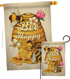 Bee Happy - Bugs & Frogs Garden Friends Vertical Impressions Decorative Flags HG137025 Made In USA