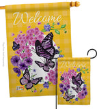 Welcome Butterflies Bouquet - Bugs & Frogs Garden Friends Vertical Impressions Decorative Flags HG137032 Made In USA