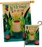 Frog Welcome - Bugs & Frogs Garden Friends Vertical Impressions Decorative Flags HG192582 Made In USA