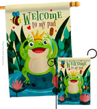 Frog Welcome - Bugs & Frogs Garden Friends Vertical Impressions Decorative Flags HG192582 Made In USA