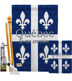 Quebec - Canada Provinces Flags of the World Vertical Impressions Decorative Flags HG108165 Made In USA