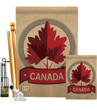 Happy Canada Day - Canada Provinces Flags of the World Vertical Impressions Decorative Flags HG137119 Made In USA