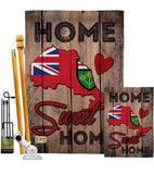 Canada Provinces Ontario Home Sweet Home - Canada Provinces Flags of the World Vertical Impressions Decorative Flags HG191172 Made In USA