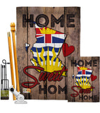 Canada Provinces British Columbia Home Sweet Home - Canada Provinces Flags of the World Vertical Impressions Decorative Flags HG191178 Made In USA