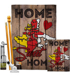 Canada Provinces Nunavut Home Sweet Home - Canada Provinces Flags of the World Vertical Impressions Decorative Flags HG191181 Made In USA